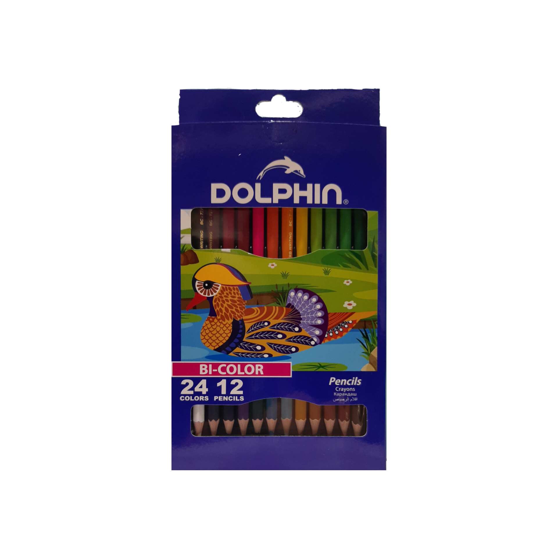 مداد رنگی دوسر ۱۲تایی ۲۴ رنگ دلفین